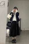 ARCHIVIO J.M.Ribot crew neck single-breasted jacket Handmade AJM-W25/ML-HEI Black